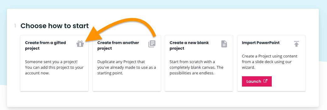 Author, Start page, Choose how to start, create gifted project.png