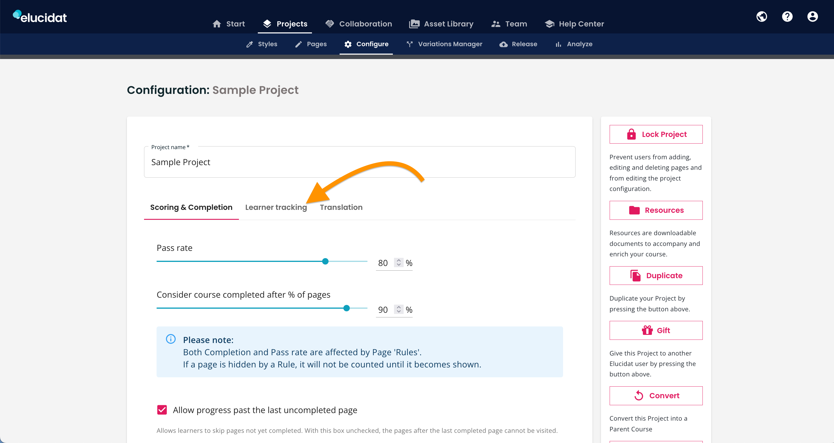 eluauthor-configure-learner-tracking-tab