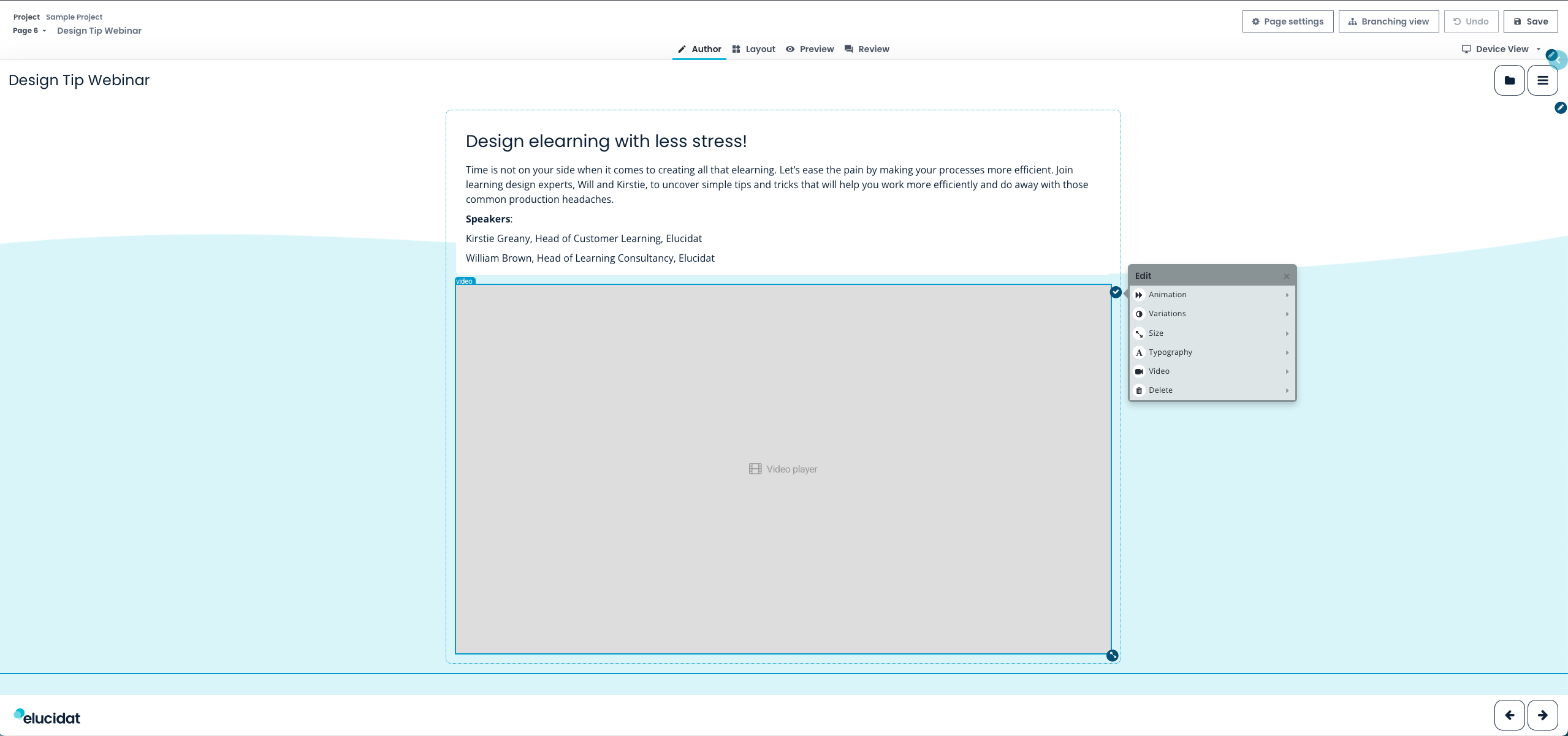 eluauthor-author-video-edit-menu