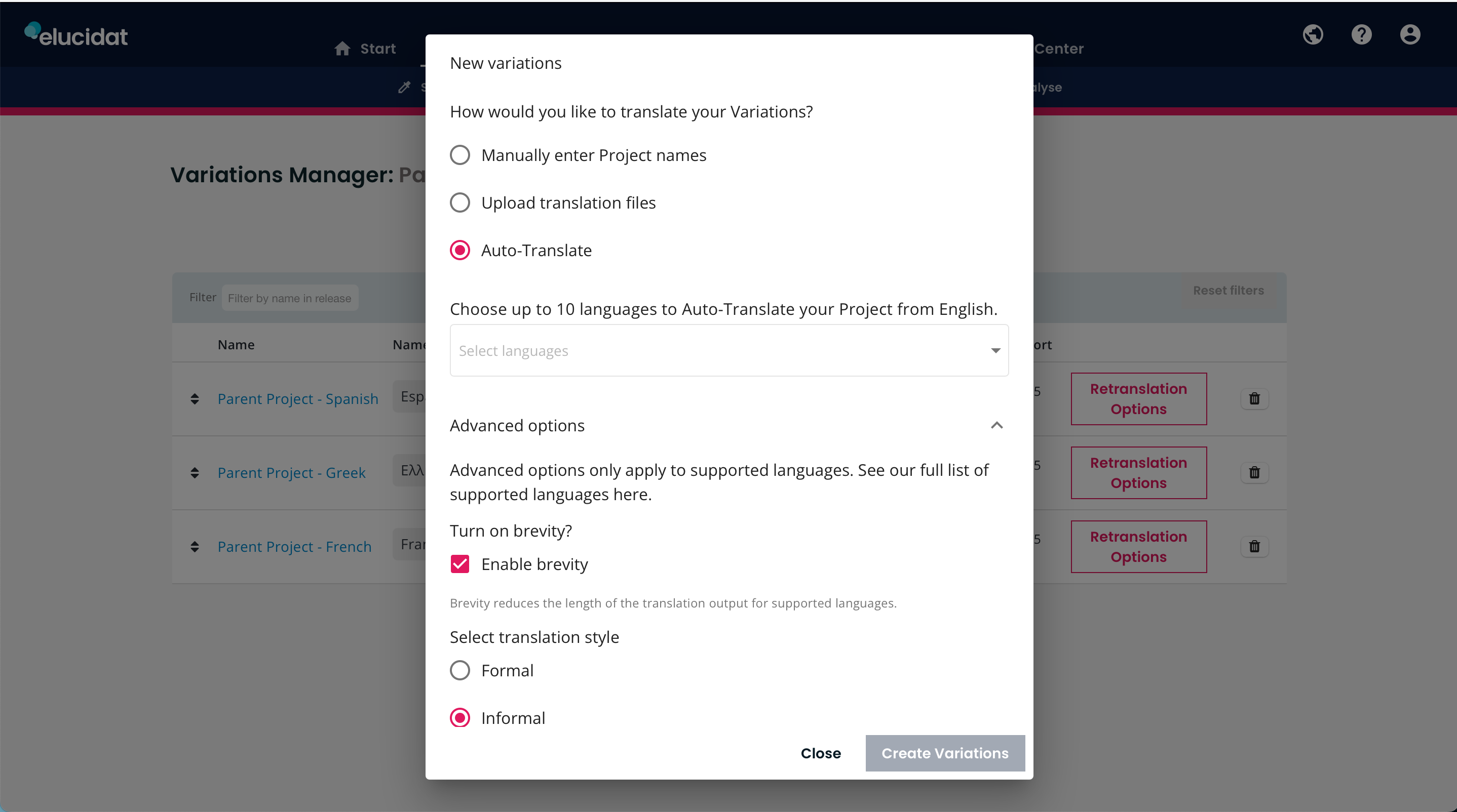 eluauthor-variations-manager-new-variations-brevity-tone