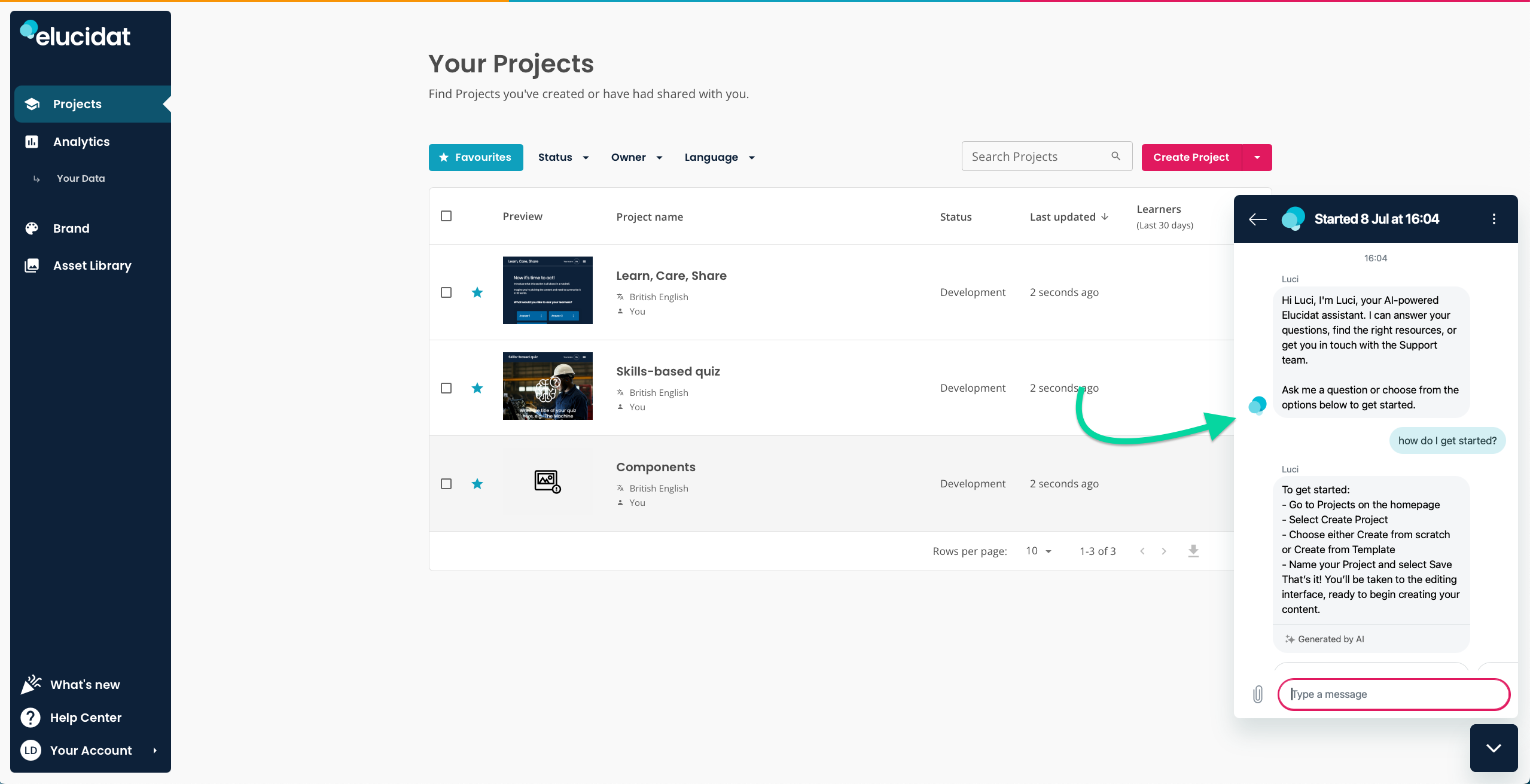 elucreate-your-projects-luci-chat-open
