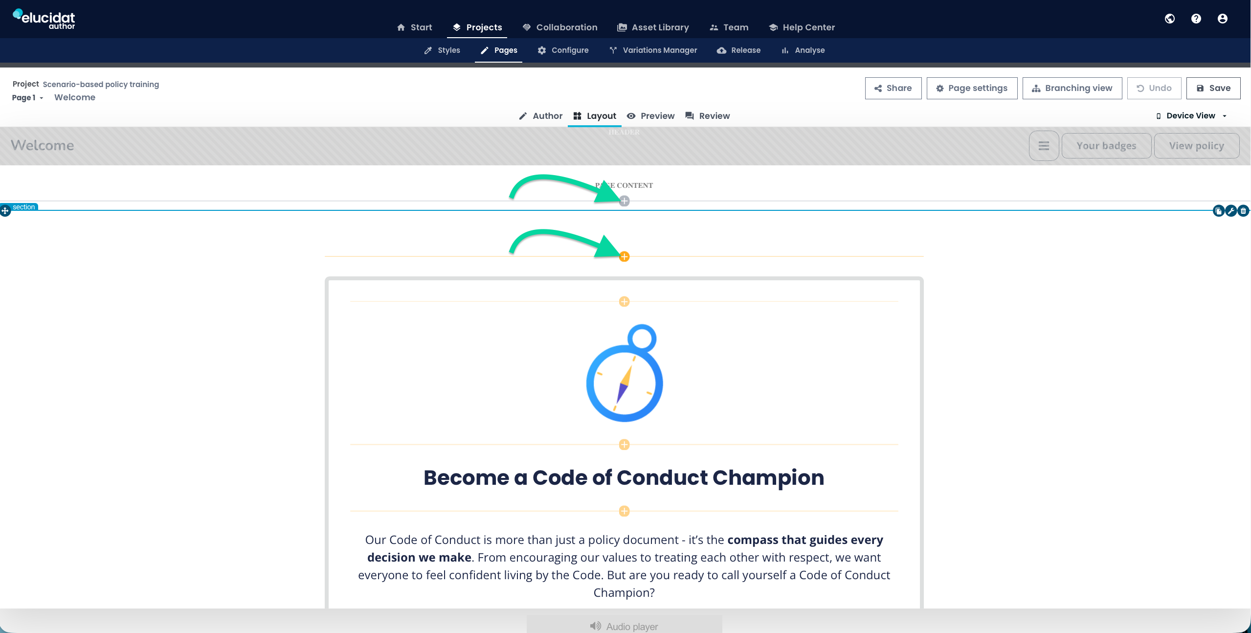 eluauthor-project-layout-add-here-section-buttons